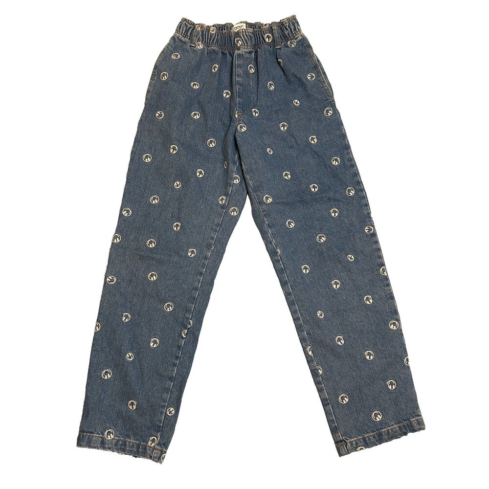 BDG Urban Outfitters Jeans Smiley Face Embroidery Elastic Waist Pockets X-Small